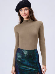 Solid Turtleneck Bodysuit