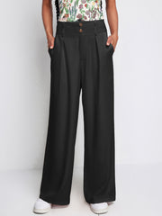 Mid Rise Straight Leg Trousers