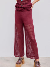 Mid Rise Solid Knitted Straight Leg Trousers
