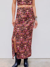 Mid Rise Aztec Split Maxi Skirt