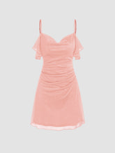 Sequin Ruched Mini Dress