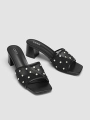 RHINESTONE MESH SANDALS