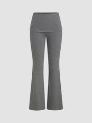 Foldover Flared Yoga Pants