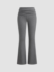 Foldover Flared Yoga Pants
