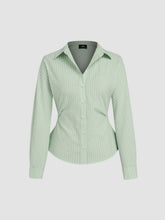 Collar Striped Long Sleeve Shirt