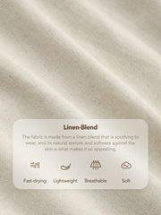 Linen-blend Split Tube Maxi Dress