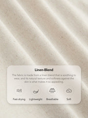 Linen-blend High Neck Asymmetrical Tank Top Curve & Plus
