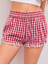 Gingham Floral Trim Bloomers Shorts
