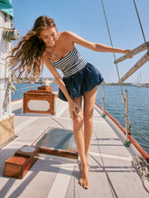 Tube Striped Bubble Hem Mini Dress