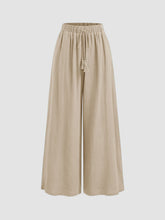 Drawstring Pull-on Wide Leg Pants