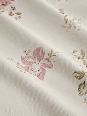 100% Cotton Mid Rise Floral Cargo Wide Leg Pants