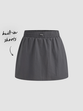 MID RISE DRAWSTRING SOLID ACTIVE SKORT