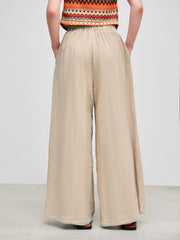 Drawstring Pull-on Wide Leg Pants