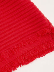 Knit Mid Rise Solid Button Raw Hem Mini Skirt
