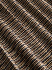 Mid Rise Houndstooth Knotted Pleated Mini Skirt