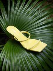 Faux Leather Double Strap Stiletto Heeled Sandals