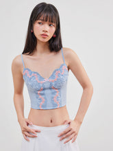 Lace Floral Embroidered Crop Cami Top