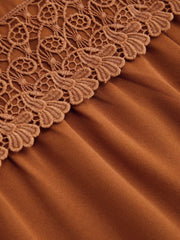Woven Lace Trim Corset Tiered Cami Ruffle Maxi Dress Curve & Plus