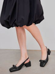 BOWKNOT SLINGBACK HEELS