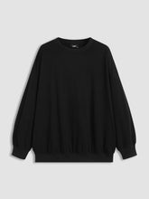 Cotton-blend Round Neckline Solid Sweatshirt Curve & Plus