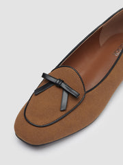 BOWKNOT FAUX SUEDE FLATS