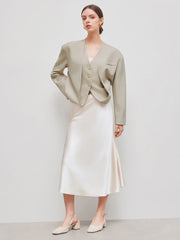 V-Neck Layered Blazer