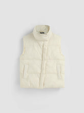 High Neck Solid Pocket Puffer Vest