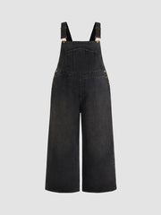 Denim Pocket Wide Leg Jumpsuit Curve & Plus