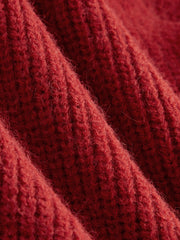 Knit Round Neckline Solid Crop Sweater