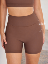 High Rise Solid Active Legging Shorts
