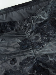 Mid Rise Floral Ruched Maxi Mermaid Skirt