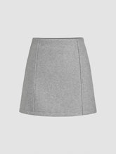 Wool-look Mid Rise Mini Skirt