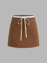 Terry High Rise Knotted Mini Skirt