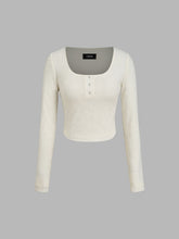 Butterfly Texture Cropped Long Sleeve Top