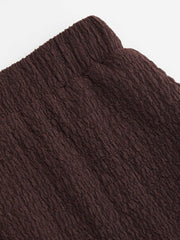 Mid Rise Elastic Waist Mini Skirt