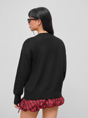 Knit V-neck 3D Heart Oversized Cardigan