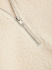 Fleece Zip Through Cropped Sweatshirt
