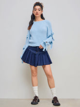 Knit Bowknot Long Sleeve Top