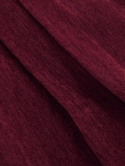 Corduroy High Rise Solid Pleated Wide Leg Trousers With Belt
