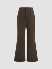 Mid Rise Flared Trousers
