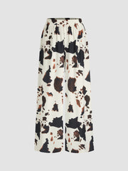Leopard Low Rise Pull-On Wide Leg Pant