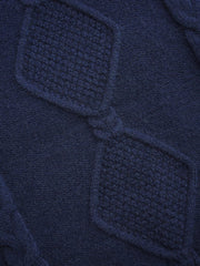 Round Neckline Geometric Knitted Vest