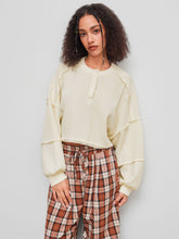 Round Neckline Split Crop Oversized Sweatshirt