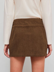Corduroy Low Rise Pocket Mini Skirt