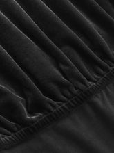 Velvet Asymmetrical Neck Ruched Bodysuit