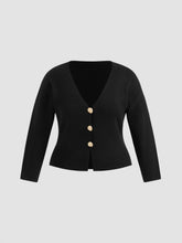 Knit V-neck Oversized Cardigan Curve & Plus