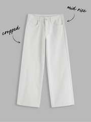 Mid-Rise Straight Leg- Cropped