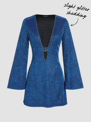 Midnight Blues Sequin Mini Dress