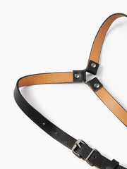 Layered Buckle Harness Belt