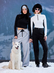 Wool-look Collar Straight Leg Cargo Jumpsuit With Belt